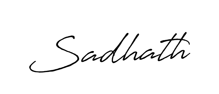Also we have Sadhath name is the best signature style. Create professional handwritten signature collection using Antro_Vectra_Bolder autograph style. Sadhath signature style 7 images and pictures png