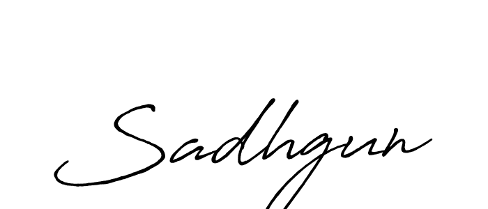 Design your own signature with our free online signature maker. With this signature software, you can create a handwritten (Antro_Vectra_Bolder) signature for name Sadhgun. Sadhgun signature style 7 images and pictures png