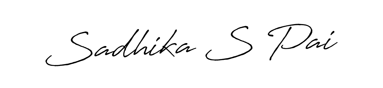 Make a short Sadhika S Pai signature style. Manage your documents anywhere anytime using Antro_Vectra_Bolder. Create and add eSignatures, submit forms, share and send files easily. Sadhika S Pai signature style 7 images and pictures png