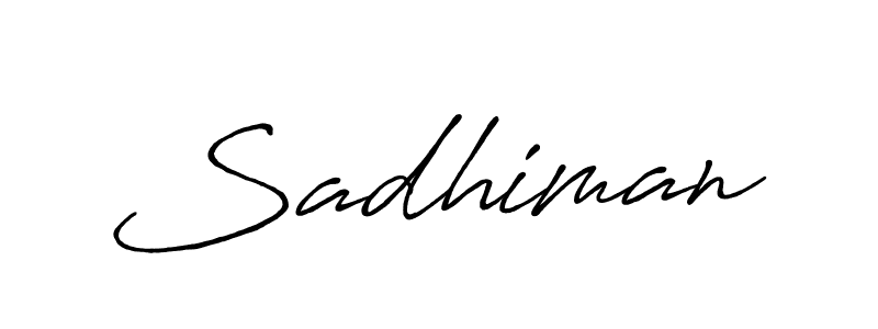 The best way (Antro_Vectra_Bolder) to make a short signature is to pick only two or three words in your name. The name Sadhiman include a total of six letters. For converting this name. Sadhiman signature style 7 images and pictures png