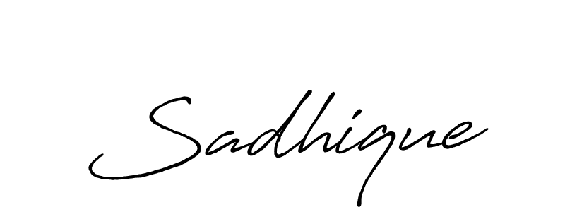 Create a beautiful signature design for name Sadhique. With this signature (Antro_Vectra_Bolder) fonts, you can make a handwritten signature for free. Sadhique signature style 7 images and pictures png