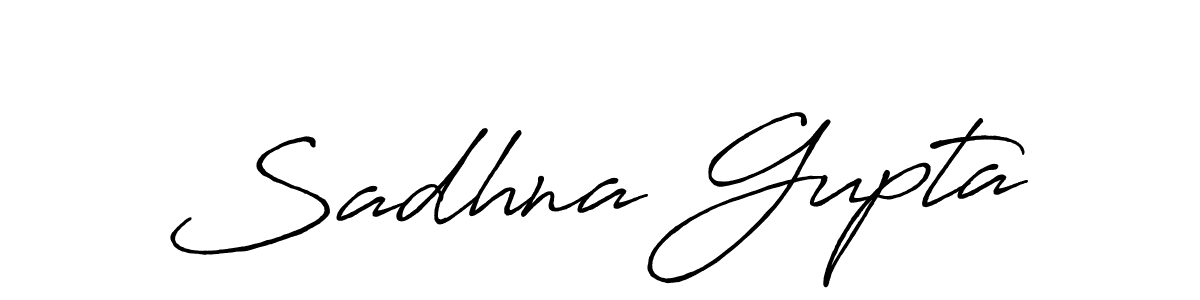 Sadhna Gupta stylish signature style. Best Handwritten Sign (Antro_Vectra_Bolder) for my name. Handwritten Signature Collection Ideas for my name Sadhna Gupta. Sadhna Gupta signature style 7 images and pictures png