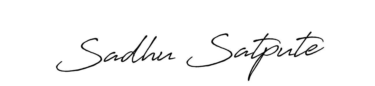 Similarly Antro_Vectra_Bolder is the best handwritten signature design. Signature creator online .You can use it as an online autograph creator for name Sadhu Satpute. Sadhu Satpute signature style 7 images and pictures png