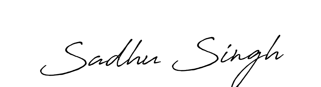 Use a signature maker to create a handwritten signature online. With this signature software, you can design (Antro_Vectra_Bolder) your own signature for name Sadhu Singh. Sadhu Singh signature style 7 images and pictures png