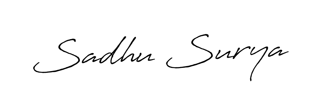 Antro_Vectra_Bolder is a professional signature style that is perfect for those who want to add a touch of class to their signature. It is also a great choice for those who want to make their signature more unique. Get Sadhu Surya name to fancy signature for free. Sadhu Surya signature style 7 images and pictures png