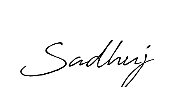 Make a beautiful signature design for name Sadhuj. With this signature (Antro_Vectra_Bolder) style, you can create a handwritten signature for free. Sadhuj signature style 7 images and pictures png