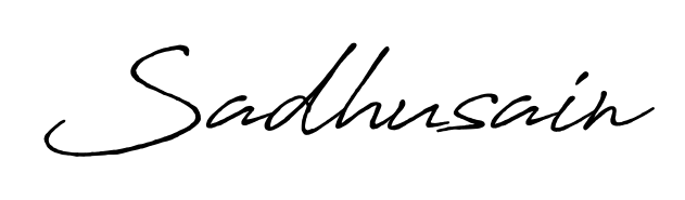 Generate high-definition signature styles for Sadhusain. The Antro_Vectra_Bolder typeface ensures crisp legibility and sophisticated design. Sadhusain signature style 7 images and pictures png