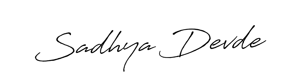 Once you've used our free online signature maker to create your best signature Antro_Vectra_Bolder style, it's time to enjoy all of the benefits that Sadhya Devde name signing documents. Sadhya Devde signature style 7 images and pictures png