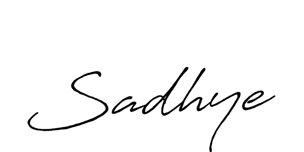 How to make Sadhye name signature. Use Antro_Vectra_Bolder style for creating short signs online. This is the latest handwritten sign. Sadhye signature style 7 images and pictures png
