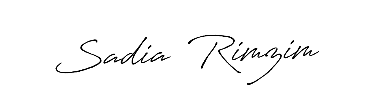 You should practise on your own different ways (Antro_Vectra_Bolder) to write your name (Sadia  Rimzim) in signature. don't let someone else do it for you. Sadia  Rimzim signature style 7 images and pictures png