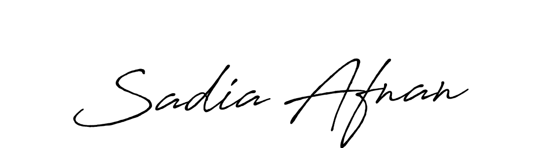 How to make Sadia Afnan name signature. Use Antro_Vectra_Bolder style for creating short signs online. This is the latest handwritten sign. Sadia Afnan signature style 7 images and pictures png