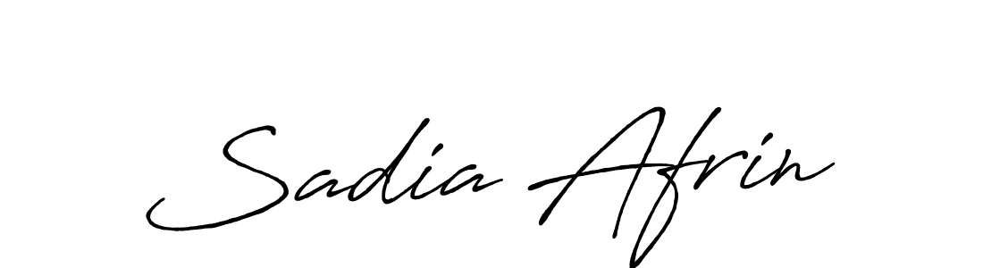 Make a beautiful signature design for name Sadia Afrin. With this signature (Antro_Vectra_Bolder) style, you can create a handwritten signature for free. Sadia Afrin signature style 7 images and pictures png