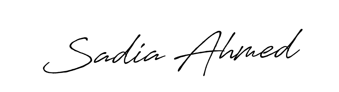 Use a signature maker to create a handwritten signature online. With this signature software, you can design (Antro_Vectra_Bolder) your own signature for name Sadia Ahmed. Sadia Ahmed signature style 7 images and pictures png