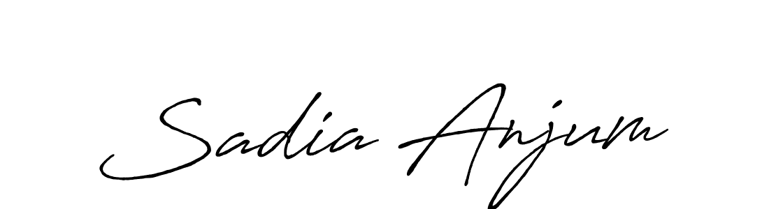 Make a beautiful signature design for name Sadia Anjum. With this signature (Antro_Vectra_Bolder) style, you can create a handwritten signature for free. Sadia Anjum signature style 7 images and pictures png