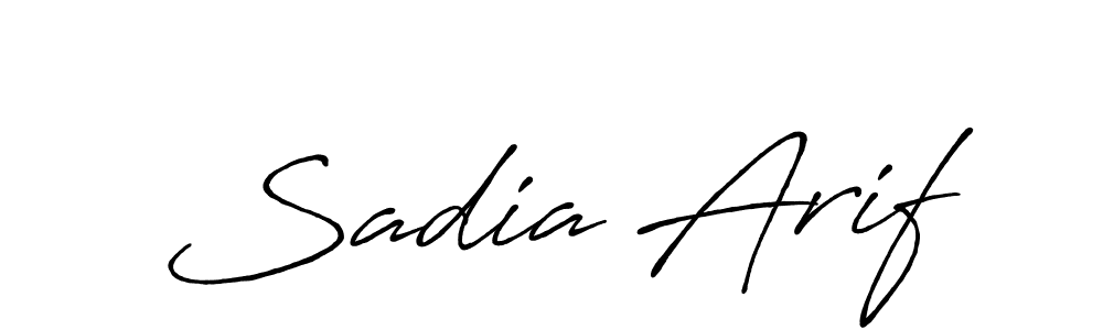Also we have Sadia Arif name is the best signature style. Create professional handwritten signature collection using Antro_Vectra_Bolder autograph style. Sadia Arif signature style 7 images and pictures png