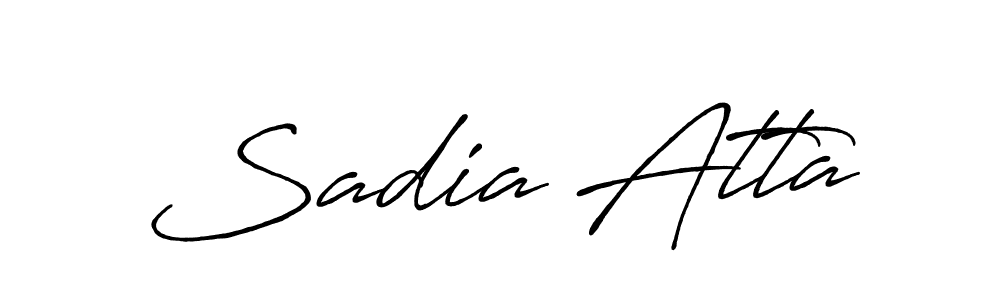 Create a beautiful signature design for name Sadia Atta. With this signature (Antro_Vectra_Bolder) fonts, you can make a handwritten signature for free. Sadia Atta signature style 7 images and pictures png