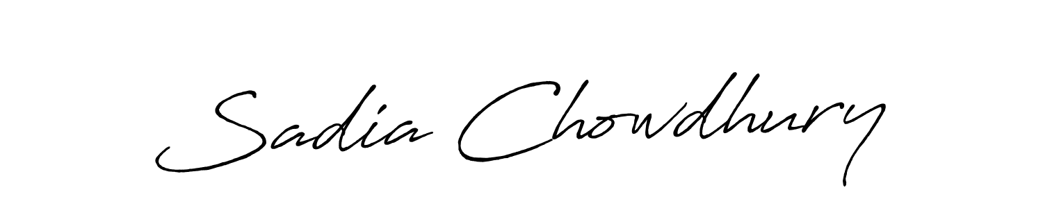 Create a beautiful signature design for name Sadia Chowdhury. With this signature (Antro_Vectra_Bolder) fonts, you can make a handwritten signature for free. Sadia Chowdhury signature style 7 images and pictures png