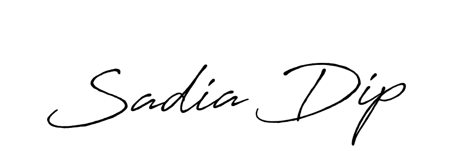 Make a beautiful signature design for name Sadia Dip. With this signature (Antro_Vectra_Bolder) style, you can create a handwritten signature for free. Sadia Dip signature style 7 images and pictures png