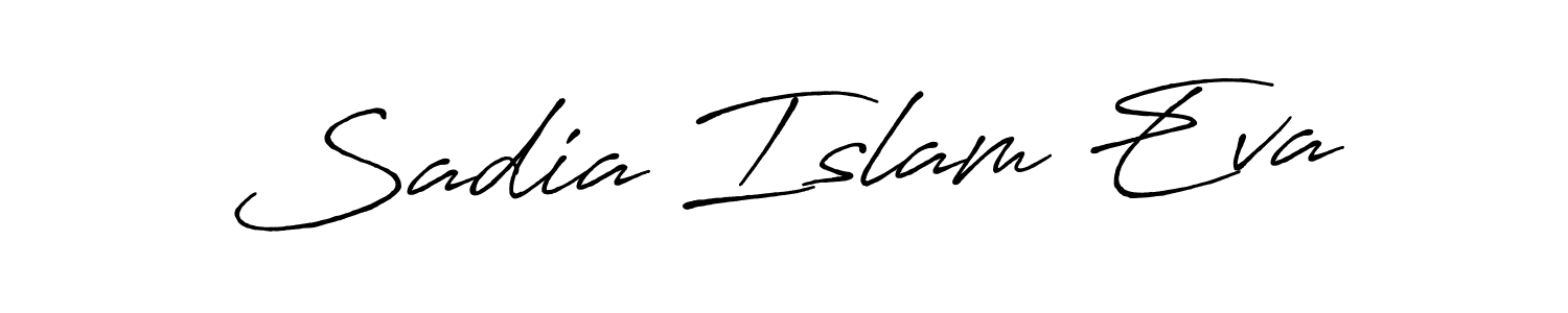 How to make Sadia Islam Eva name signature. Use Antro_Vectra_Bolder style for creating short signs online. This is the latest handwritten sign. Sadia Islam Eva signature style 7 images and pictures png