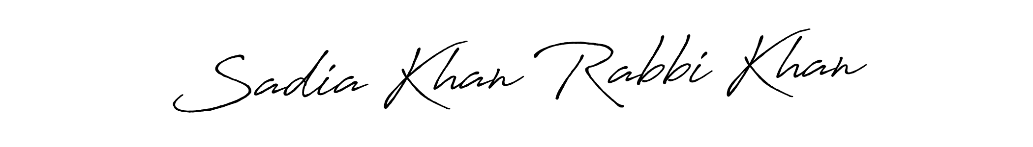 Also we have Sadia Khan Rabbi Khan name is the best signature style. Create professional handwritten signature collection using Antro_Vectra_Bolder autograph style. Sadia Khan Rabbi Khan signature style 7 images and pictures png
