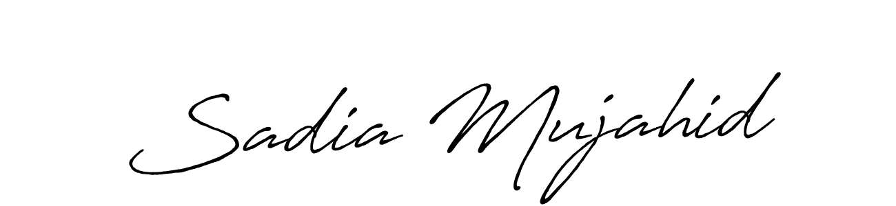 Design your own signature with our free online signature maker. With this signature software, you can create a handwritten (Antro_Vectra_Bolder) signature for name Sadia Mujahid. Sadia Mujahid signature style 7 images and pictures png