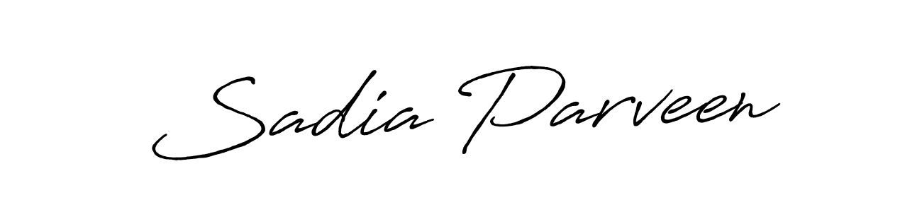 Make a beautiful signature design for name Sadia Parveen. With this signature (Antro_Vectra_Bolder) style, you can create a handwritten signature for free. Sadia Parveen signature style 7 images and pictures png