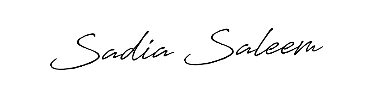 Design your own signature with our free online signature maker. With this signature software, you can create a handwritten (Antro_Vectra_Bolder) signature for name Sadia Saleem. Sadia Saleem signature style 7 images and pictures png