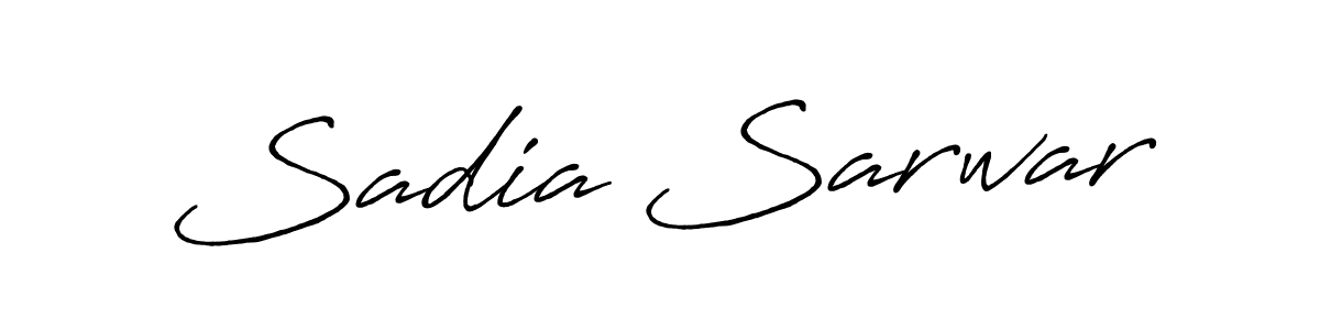 Make a beautiful signature design for name Sadia Sarwar. With this signature (Antro_Vectra_Bolder) style, you can create a handwritten signature for free. Sadia Sarwar signature style 7 images and pictures png