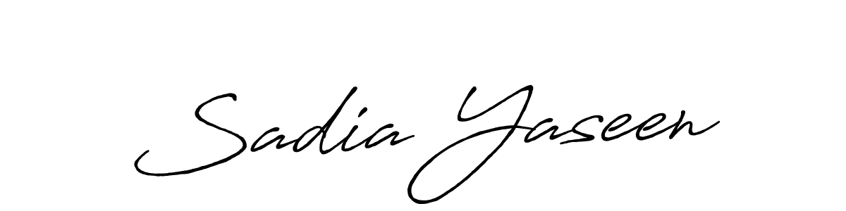 How to make Sadia Yaseen name signature. Use Antro_Vectra_Bolder style for creating short signs online. This is the latest handwritten sign. Sadia Yaseen signature style 7 images and pictures png