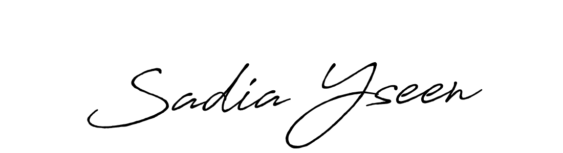 Sadia Yseen stylish signature style. Best Handwritten Sign (Antro_Vectra_Bolder) for my name. Handwritten Signature Collection Ideas for my name Sadia Yseen. Sadia Yseen signature style 7 images and pictures png