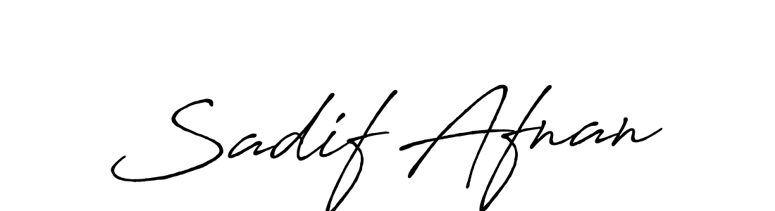 How to make Sadif Afnan name signature. Use Antro_Vectra_Bolder style for creating short signs online. This is the latest handwritten sign. Sadif Afnan signature style 7 images and pictures png