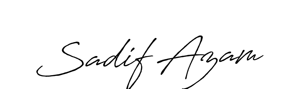 Use a signature maker to create a handwritten signature online. With this signature software, you can design (Antro_Vectra_Bolder) your own signature for name Sadif Azam. Sadif Azam signature style 7 images and pictures png