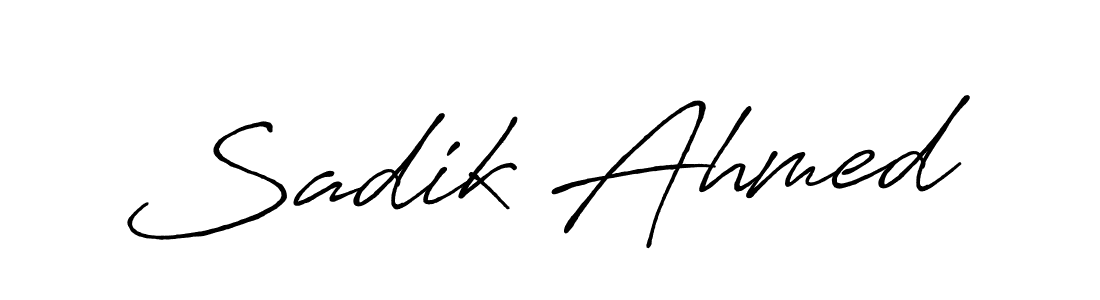 Similarly Antro_Vectra_Bolder is the best handwritten signature design. Signature creator online .You can use it as an online autograph creator for name Sadik Ahmed. Sadik Ahmed signature style 7 images and pictures png