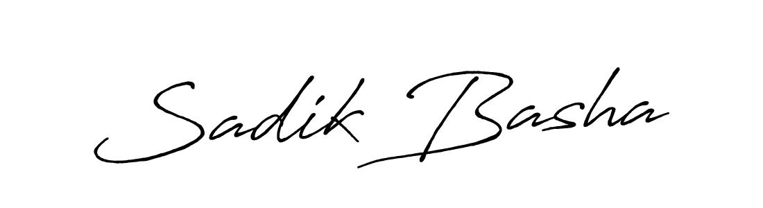 Create a beautiful signature design for name Sadik Basha. With this signature (Antro_Vectra_Bolder) fonts, you can make a handwritten signature for free. Sadik Basha signature style 7 images and pictures png