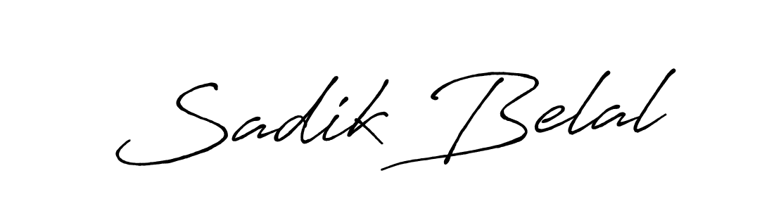 The best way (Antro_Vectra_Bolder) to make a short signature is to pick only two or three words in your name. The name Sadik Belal include a total of six letters. For converting this name. Sadik Belal signature style 7 images and pictures png