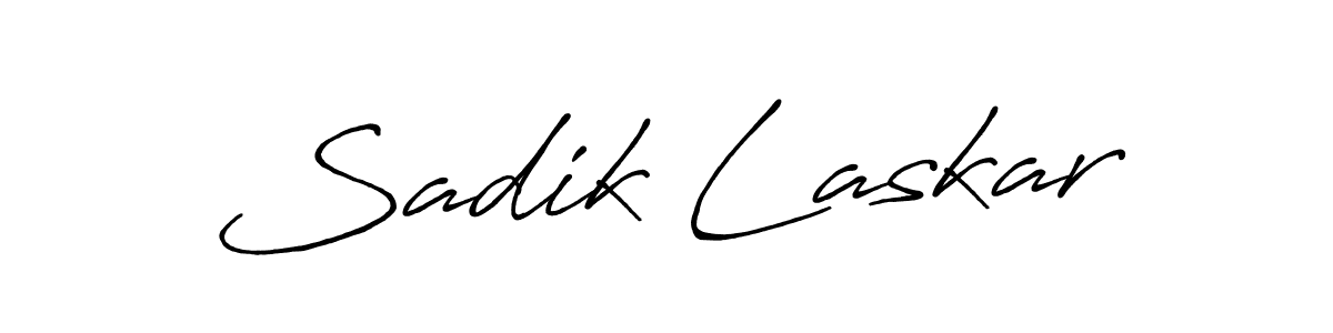 Use a signature maker to create a handwritten signature online. With this signature software, you can design (Antro_Vectra_Bolder) your own signature for name Sadik Laskar. Sadik Laskar signature style 7 images and pictures png