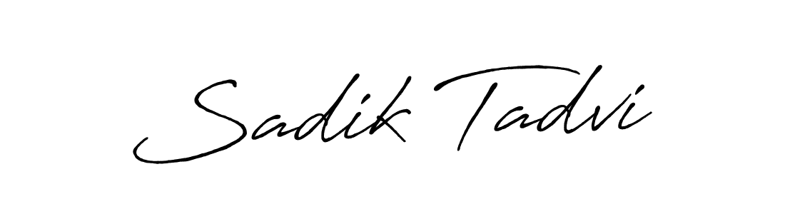 You should practise on your own different ways (Antro_Vectra_Bolder) to write your name (Sadik Tadvi) in signature. don't let someone else do it for you. Sadik Tadvi signature style 7 images and pictures png