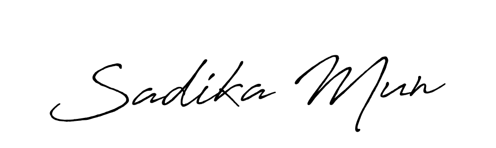 Use a signature maker to create a handwritten signature online. With this signature software, you can design (Antro_Vectra_Bolder) your own signature for name Sadika Mun. Sadika Mun signature style 7 images and pictures png