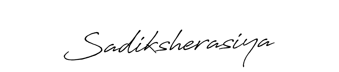 Sadiksherasiya stylish signature style. Best Handwritten Sign (Antro_Vectra_Bolder) for my name. Handwritten Signature Collection Ideas for my name Sadiksherasiya. Sadiksherasiya signature style 7 images and pictures png