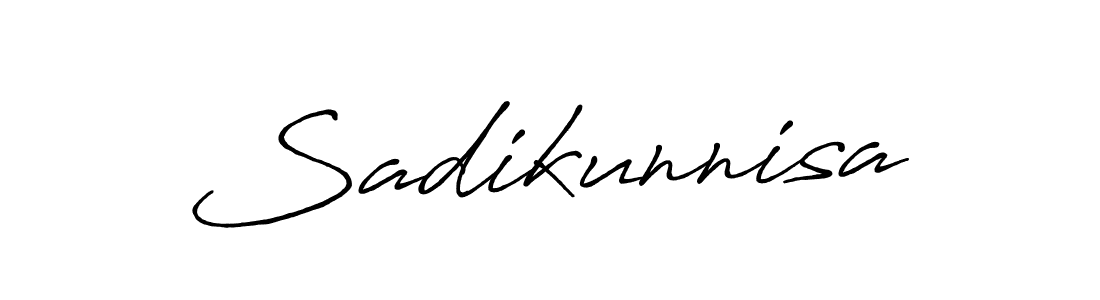 How to make Sadikunnisa signature? Antro_Vectra_Bolder is a professional autograph style. Create handwritten signature for Sadikunnisa name. Sadikunnisa signature style 7 images and pictures png