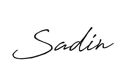 How to make Sadin name signature. Use Antro_Vectra_Bolder style for creating short signs online. This is the latest handwritten sign. Sadin signature style 7 images and pictures png