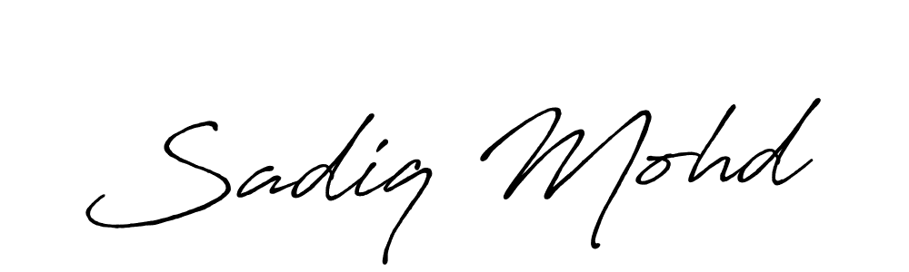 The best way (Antro_Vectra_Bolder) to make a short signature is to pick only two or three words in your name. The name Sadiq Mohd include a total of six letters. For converting this name. Sadiq Mohd signature style 7 images and pictures png