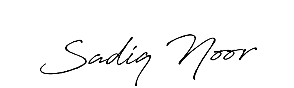Use a signature maker to create a handwritten signature online. With this signature software, you can design (Antro_Vectra_Bolder) your own signature for name Sadiq Noor. Sadiq Noor signature style 7 images and pictures png