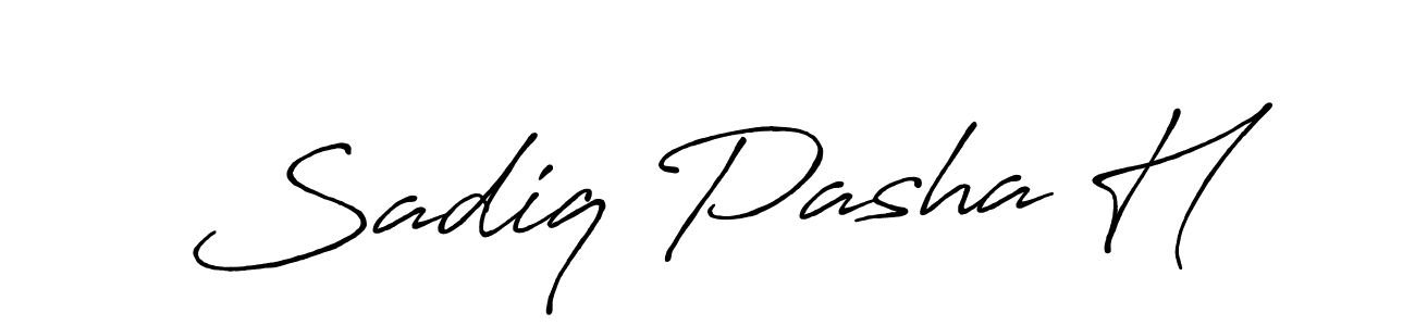 Make a short Sadiq Pasha H signature style. Manage your documents anywhere anytime using Antro_Vectra_Bolder. Create and add eSignatures, submit forms, share and send files easily. Sadiq Pasha H signature style 7 images and pictures png
