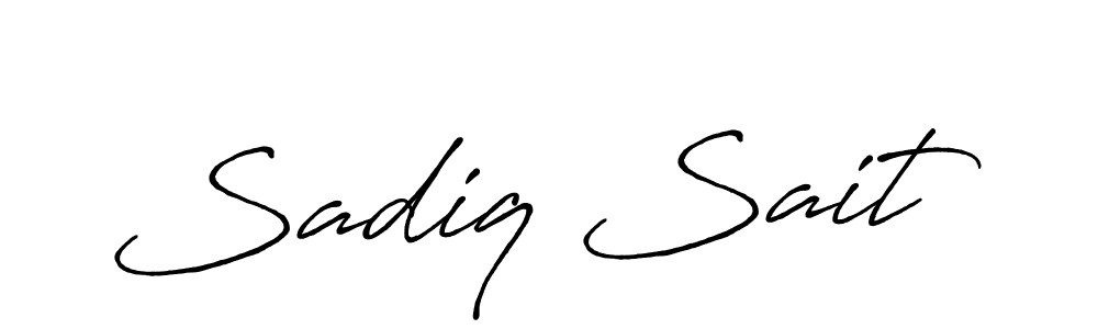 Design your own signature with our free online signature maker. With this signature software, you can create a handwritten (Antro_Vectra_Bolder) signature for name Sadiq Sait. Sadiq Sait signature style 7 images and pictures png