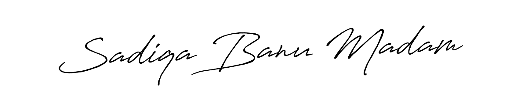 How to make Sadiqa Banu Madam signature? Antro_Vectra_Bolder is a professional autograph style. Create handwritten signature for Sadiqa Banu Madam name. Sadiqa Banu Madam signature style 7 images and pictures png
