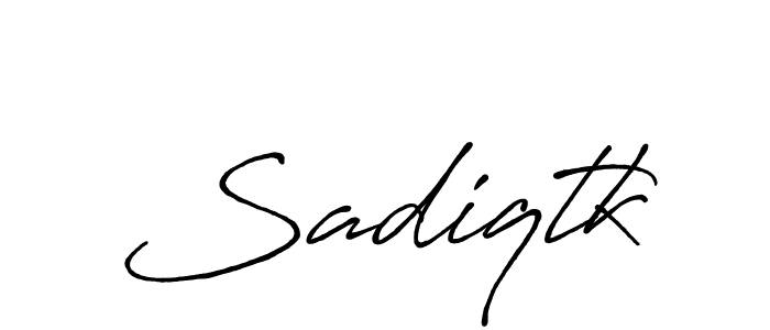 Also we have Sadiqtk name is the best signature style. Create professional handwritten signature collection using Antro_Vectra_Bolder autograph style. Sadiqtk signature style 7 images and pictures png