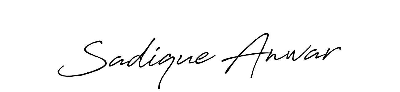 Sadique Anwar stylish signature style. Best Handwritten Sign (Antro_Vectra_Bolder) for my name. Handwritten Signature Collection Ideas for my name Sadique Anwar. Sadique Anwar signature style 7 images and pictures png