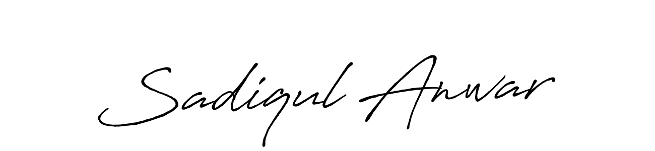 Design your own signature with our free online signature maker. With this signature software, you can create a handwritten (Antro_Vectra_Bolder) signature for name Sadiqul Anwar. Sadiqul Anwar signature style 7 images and pictures png