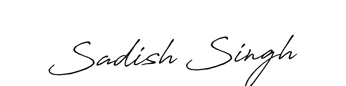 Also You can easily find your signature by using the search form. We will create Sadish Singh name handwritten signature images for you free of cost using Antro_Vectra_Bolder sign style. Sadish Singh signature style 7 images and pictures png